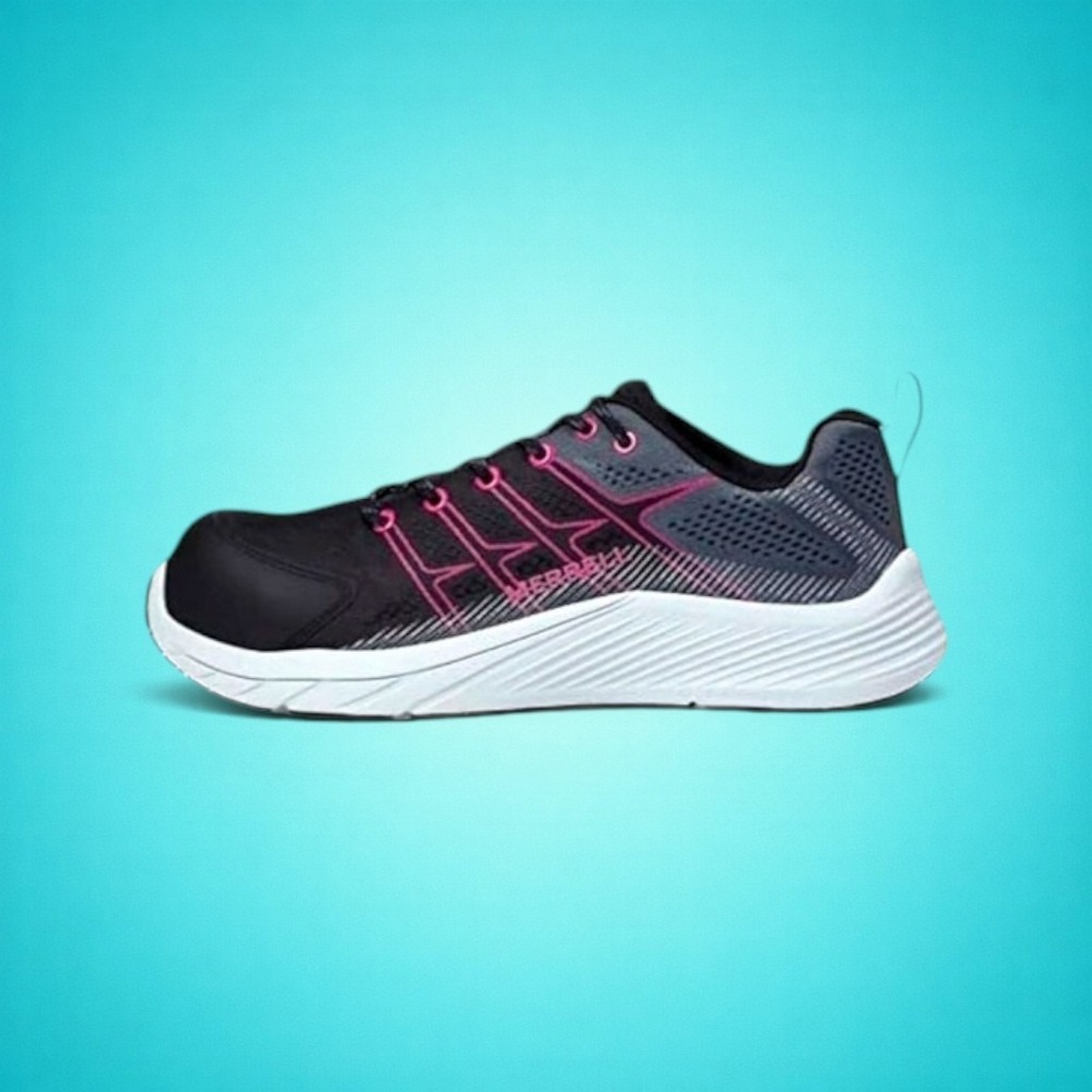 New Women's Merrell Moab Flight Carbon Fiber Black & Fuchsia Shoes, Size 8.5